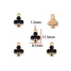 Accesorios para Joyería DIY de Aleación con Goteo de Aceite Colgante de Póker Pulsera Collar Llavero Colgante Decorativo W491