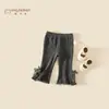 Roupas de Outono para Meninas Calças 2026 Novo Estilo Infantil Estiloso Bebê Recém-nascido Criança Pequena Casual Estilo Primavera/Outono Calça Legging Patchwork para Bebê Menina