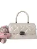 Elegante bolso pequeño cuadrado de mano para mujer, nuevo modelo 2026, bolso de cadena acolchado estilo Chanel, bolso de hombro y cruzado moderno y versátil