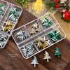 Decoraciones para Uñas de Navidad de 6 Compartimentos, Pedrería Navideña Mixta 3D para Uñas, Accesorios de Uñas Postizas de Resina de Dibujos Animados al por Mayor