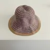 Sombrero Infantil de Corea del Sur de una Sola Pieza Primavera y Otoño Nuevo Ins Rayado Moda Niñas Verano Bebé Sombrero Protector Solar Sombrero de Sol