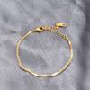 Y33 S37 Versión coreana de Europa y Estados Unidos cadena de calidad de atmósfera fría giro suave acero titanio chapado en oro pulsera fina