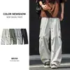 Pantalones de Trabajo Modernos Estilo Americano para Primavera y Verano, Corte Holgado, Talla Grande, Pierna Recta, Pantalones Deportivos Casuales para Hombre, Pantalones Largos Modernos de Pierna Ancha