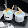 Celebridade da Internet Copo de Papel para Sorvete Gelato Tampa de Papel Tigela para Bola de Sorvete Tigela Pequena para Sorvete Iogurte Impressão Comercial Logo