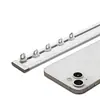 Riel de Cortina Minimalista de Aleación de Aluminio Silencioso Ultra Delgado de 0.6 mm con Barra Única/Doble para Ventanas de Apertura Hacia Adentro, Montaje Lateral, Montaje Superior, No Requiere Perforación