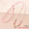 Collar Colgante de Joyería de Jade Natural Tejido a Mano Cordón Venta al por Mayor Cadena para Clavícula de Mujer Ajustable Cordón