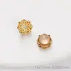 Dourado Areia Conservador de Cor Recorte Inlaid Pedra Olho de Gato Contas Espaçadoras Jade Sintético Contas de Transferência Acessórios para Pulseira Colar Joias Feitos à Mão DIY