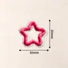 Parches Bordados de Corazón Hueco de Colores y Estrella de Cinco Puntas para Ropa y Bolsos Decoración DIY Parche Bordado por Computadora Fabricante