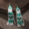 Pendientes de Borlas y Cuentas Estilo Vacaciones Bohemias para Mujer, Diseño Único, Ganchos Exagerados, Modernos, Venta al por Mayor desde el Fabricante