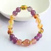 Pulsera de Amatista Natural Guan Yu Pulsera de Cristal Torre Amarilla Cristal de Fresa Joyería de Tendencia Nacional Venta Caliente Mayoreo S5030903