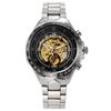 GANADOR GANADOR 436 Reloj mecánico automático hueco de acero para hombre, personalidad, moda europea y americana, venta al por mayor