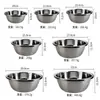 Bacia para lavar vegetais espessa de aço inoxidável 316, escorredor, bacia funda para sopa, bacia para bater ovos, bacia de cozinha multiuso