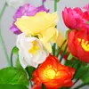 Flor de Loto Artificial de un Tallo con 5 Cabezas para Decoración de Estanques y Peceras, Accesorios Mayoristas de Lotos y Nenúfares, Flores Artificiales