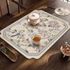 Novo estilo chinês diatomáceas lama absorvente esteira de mesa Zen esteira de mesa de chá esteira de chá de secagem rápida esteira de drenagem antiderrapante
