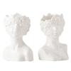 Decoración Artística de Cerámica para Jarrón Arte Hogar Sala de Estar Recipiente para Arreglo Floral Adorno de Arte Corporal Femenino Porcelana Blanca