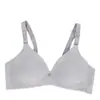 Yingyi 497 Sujetador de Algodón Transpirable de Copa Fina Talla Grande Ropa Interior 44 Tallas Sin Varillas Algodón Suave Popular Sujetador de Cuadros