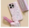Popular Fofa Textura de Couro Kt Melody Adequado para Capa de Celular Apple 17Promax Iphone16 Desenho Animado 15 Coreano 14