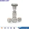 Válvula de corte de férula de alto flujo y alta precisión 8 mm acero inoxidable válvula de corte de alta presión SS316