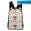 2022 Amazon Transfronterizo Nuevo Producto Texto Café Bolsa 3D Periférico Mochila 3D Tela Oxford Mochila 3D