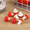 Set de pequeños hongos decorativos de simulación para manualidades, accesorios de jardinería, hongos para insertar, caja de azúcar para fotos con accesorios decorativos