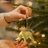 Chaveiro de Dinossauro de Aves Sólido Transfronteiriço Enfeite de Árvore de Natal para Carro Modelo de Simulação de Animal Presente para Casa