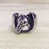 Anillo de Herradura con Cabeza de Caballo del Zodiaco Tangcao Elegante Retro Moderno Hombres y Mujeres Ins Diseño de Nicho Retro Europeo y Americano Elegante