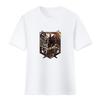 O Ataque de Gigante T-shirt Animação Em Torno Masculino e Feminino Casal Estudante De Manga Curta Soldado De Manga Curta De Algodão Allen Longo Camiseta De Manga Curta