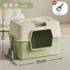 Caixa de Areia para Gatos Extra Grande, Anti-respingo, Esterilização Ultravioleta e Desodorização, Vaso Sanitário para Gatos Totalmente Fechado, Suprimentos para Animais de Estimação Gato
