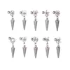 Pendientes Minimalistas de Acero Inoxidable Transfronterizos, Elegantes y Chic, Pequeños y Versátiles, Pendientes de Estilo Genial con un Toque de Lujo para Mujer