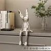 Ornamento de Coelho de Orelhas Longas Galvanizado de Luxo Leve, Decoração de Mesa para Sala de Estar, Rack de TV, Barzinho, Entrada, Decoração de Casa de Alto Padrão para Nicho