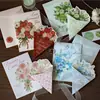 Mo Mo Sellado en Caliente Tarjeta de Felicitación Juego de Sobres Un Ramo de Flores para Ti Mensaje de Regalo Texto Manuscrito Tarjeta de Confesión Festiva