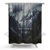 2018 Nuevo Personalizado transfronterizo Bosque montaña salvaje arte pintura impresión poliéster impresión impermeable a prueba de moho cortina de ducha baño fabricantes
