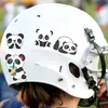 Pegatinas Decorativas de Panda Lindo de Dibujos Animados Huecas Tridimensionales Impermeables para Cepillo de Dientes y Vaso de Agua Pegatinas de Transferencia UV Etiqueta de Cristal Personalización