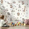 Una Variedad de Lindas Pegatinas de Pared de Animales del Bosque y Ciervos para Sala de Estar, Dormitorio, Habitación Infantil, Decoración de Pared de Fondo del Hogar, Pegatinas de Pared Autoadhesivas