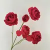 6 Cabezas de Rosas de Té, Flores Artificiales, Decoración de Salón de Bodas, Flores Florales para Techo, Arreglos Florales, Decoraciones para Jarrones en Casa
