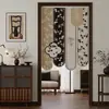 Nueva Cortina de Puerta Estilo Chino Cortina Divisoria sin Perforaciones Forma Irregular Hogareña Baño Cocina Cortina de Privacidad Anti-Espionaje Cortina Divisoria de Dormitorio