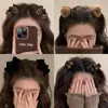 Pinza de Agarre Pequeña con Flequillo Lateral Estampado de Leopardo Pinza para el Cabello con Lazo para Mujer 2025 Nuevo Pinza de Cabeza de Princesa de Gama Alta Otoño e Invierno
