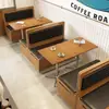 Celebridad de Internet Tienda de Postres de Té de Leche Tarjeta Comercial Asiento Sofá Comida Ligera Restaurante Sencillo Mesa Tablero Oceánico Mesa de Cafetería Combinación de Mesa y Silla