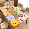 Dopamina Mantel de Mesa de Vidrio Suave Pvc Impermeable y a Prueba de Aceite Mantel Anti-Escaldaduras y Resistente a Altas Temperaturas Dibujos Animados Transparente Protector de Escritorio