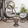 Silla Colgante Columpio de Interior Balcón Doble Ratán Mecedora Nido de Pájaro Silla Colgante Patio Exterior Ocio Uso en Casa para Adultos