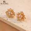Pendientes Personalizados Aitong Jewelry Cielo Estrellado Diseño de Nicho Pendientes Elegantes Versátiles de Gama Alta Lujo Accesible Pendientes Elegantes