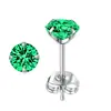 Brincos de Liga de Titânio F136 com Zircônia Fecho Borboleta Moda Europeia e Americana Studs de Cartilagem Joias para Body Piercing Atacado