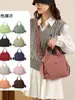 Bolsa de Mão de Grande Capacidade Feminina Casual Moda Tecido de Nylon Bolsa de Ombro Transversal Leve Multicamadas Lona Impermeável Bolsa Feminina