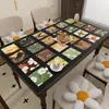 Couro Sintético com Textura Anti-Escaldante Luxo Leve Estilo Boêmio Toalha de Mesa para Mesa de Centro Toalha de Mesa para Mesa de Jantar Europeia Capa de Mesa Lavável Impermeável à Prova de Óleo