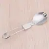 Juego de cubiertos plegables de acero inoxidable 304 para viajes transfronterizos, tenedor, cuchara, palillos de tornillo, cuchara plegable portátil para ensaladas al aire libre, vajilla para acampar