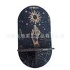 Soporte de exhibición de piedra de cristal negro de madera bruja bohemia decoración colgante y colgante de pared para altar