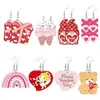 Comercio exterior europeo y americano moda polvo suelto acrílico amante Navidad pendientes románticos Amazon accesorios lindos pendientes