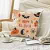 Fábrica direta de fronhas novas de Halloween transfronteiriças, decoração de quarto e sofá, fronha de linho com tema de fantasma e osso