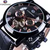 Reloj Mecánico Automático Parcial Tourbillon de Moda Casual con Esfera Grande para Hombre Forsining Fuxini