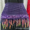 Fábrica Halina en stock al por mayor 15cm lentejuelas láser borla de bigote encaje ropa de baile cadena de cintura accesorios
